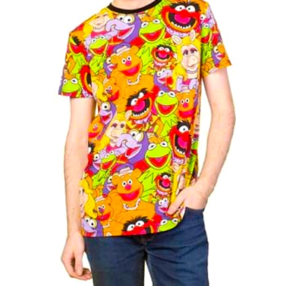 Adult Muppets All Over Print Cakeworthy T-Shirt- Used